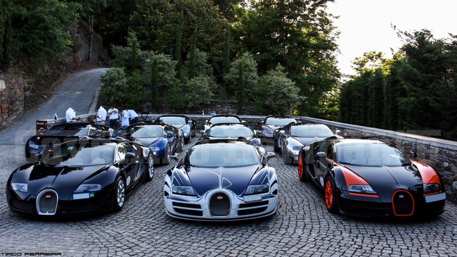 Dàn xe Bugatti Veyron tụ tập tại Bồ Đào Nha