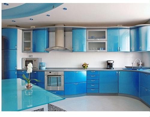 Tủ bếp Acrylic màu sắc nổi bật hiện đại